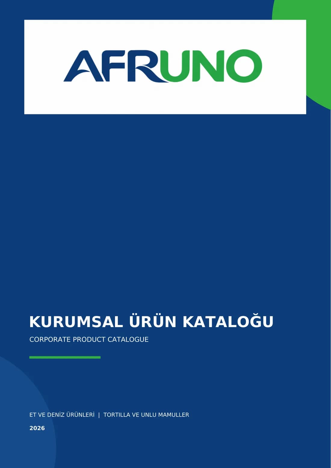AFRUNO ürün kataloğu