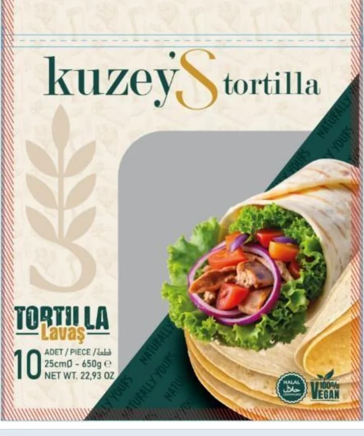 Kuzeys Tortilla 25 cm (10'lu) ambalajı