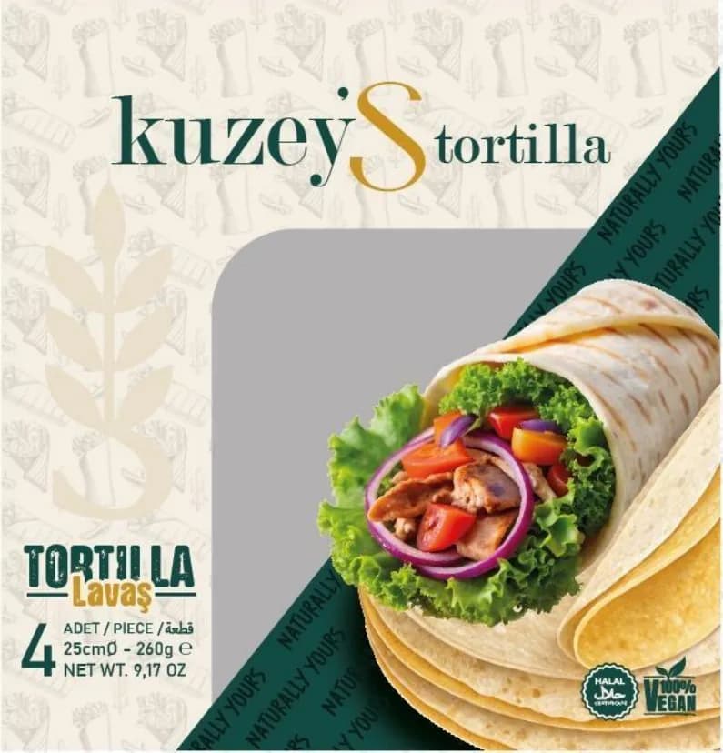 Kuzeys Tortilla 25 cm (4'lü) ambalajı